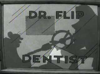 flip the frog, classic cartoons, vintage cartoons, toonjet, black and white, b&w, dentist, laughing gas